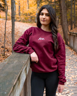 Load image into Gallery viewer, Fire Unisex Maroon Crewneck
