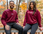 Load image into Gallery viewer, Fire Unisex Maroon Crewneck
